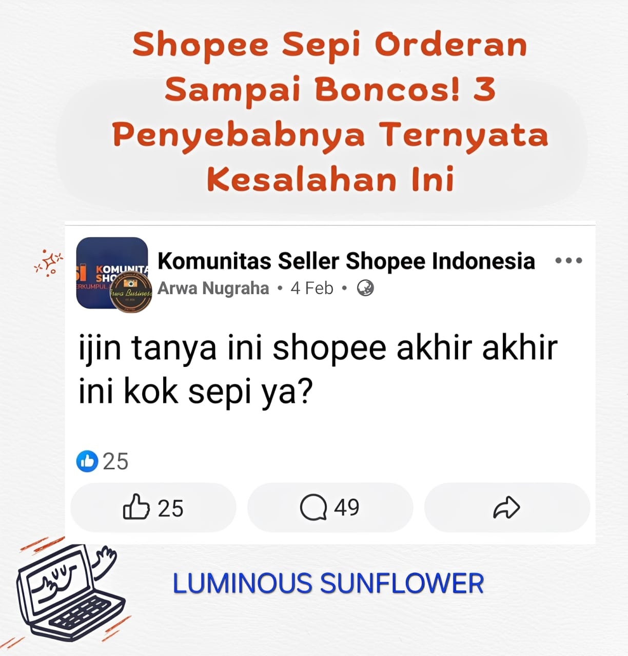 Shopee Sepi Orderan Sampai Boncos! 3 Penyebabnya Harus Tahu