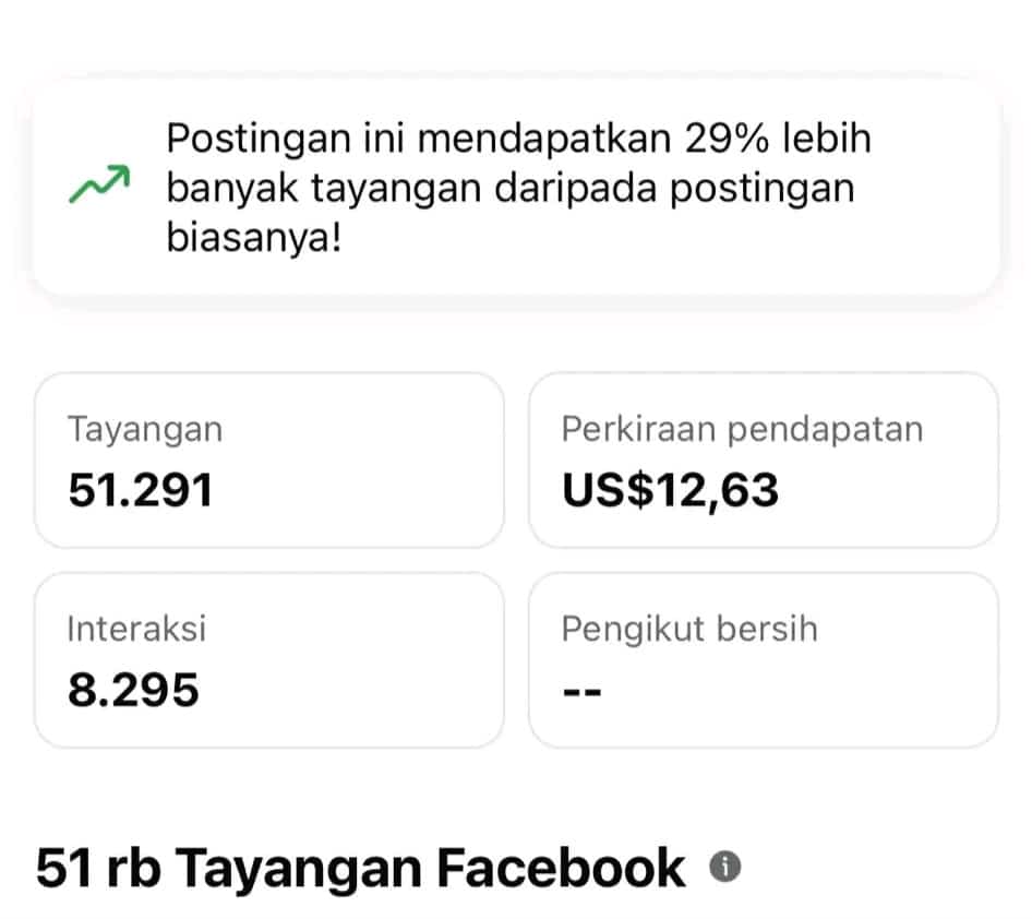 Contoh ketika fitur MK Facebook sudah kebuka